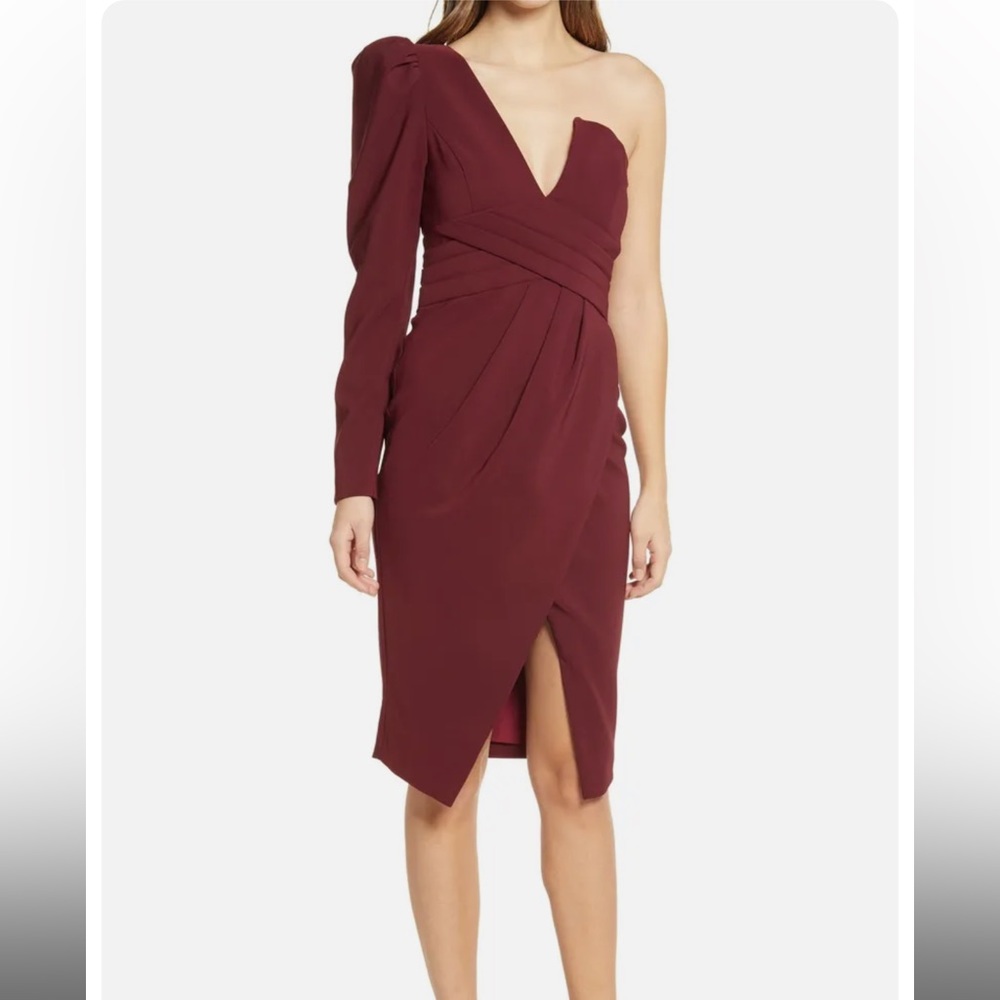 Lavish Alice Ruched One-Shoulder Cocktail dress